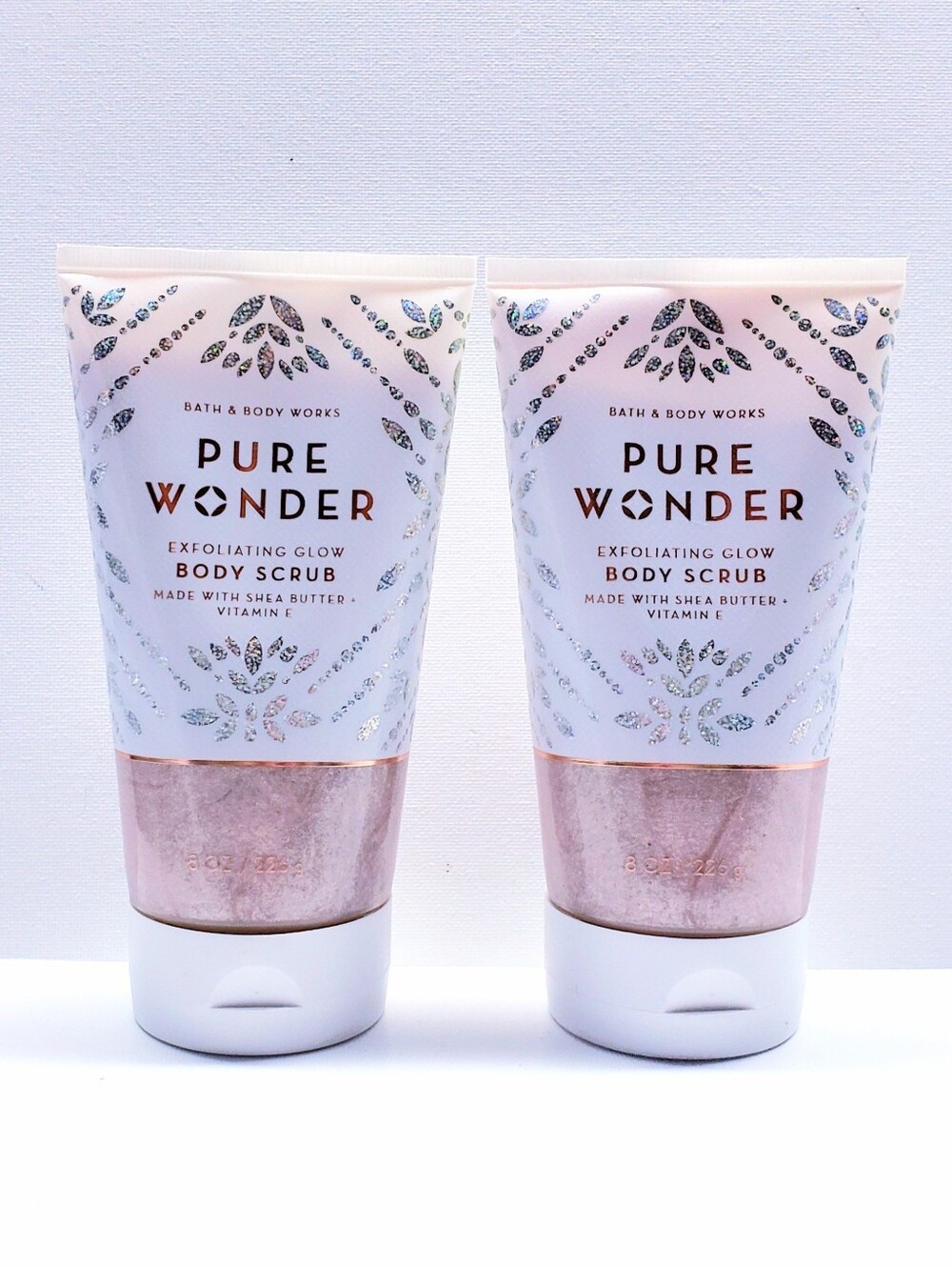 Bath & Body Works PURE WONDER Exfoliating Glow Body Scrub, 8 oz (2 Pcs)